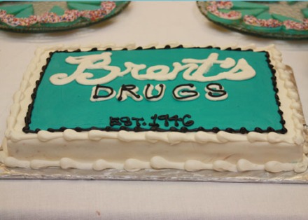 Brent's Drugs 65th anniversary cake